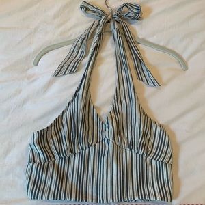 American Eagle striped halter top!